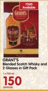 Grant's Blended Scotch Whisky And 2 Glasses In Gift Pack-750ml