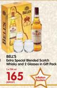 Bell's Extra Special Blended Scotch Whisky And 2 Glasses In Gift Pack-750ml