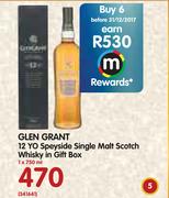 Glen Grant 12 YO Speyside Single Malt Scotch Whisky In Gift Box-750ml