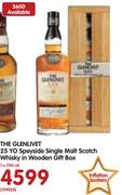 The Glenlivet 25 YO Speyside Single Malt Scotch Whisky In Wooden Gift Box-750ml