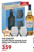 The Glenlivet Founders Reserve Speyside Scotch Whisky and 2 Glasses In Gift Pack-750ml