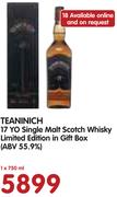 Teaninich 17 YO Single Malt Scotch Whisky Limited Edition In Gift Box(ABV 55.9%)-750ml