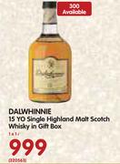 Dalwhinnie 15 YO Single Highland Malt Scotch Whisky in Gift Box-1Ltr