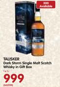 Talisker Dark Storm Single Malt Scotch Whisky in Gift Box-1Ltr
