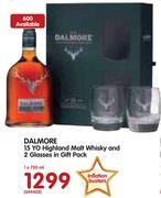 Dalmore 15 YO Highland Malt Whisky and 2 Glasses in Gift Pack-750ml