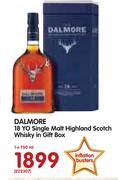 Dalmore 18 YO Single Malt Highland Scotch Whisky in Gift Box-750ml