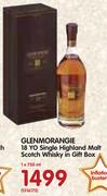 Glenmorangie 18 YO Single Highland Malt Scotch Whisky in Gift Box-750ml