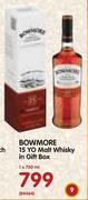 Bowmore 15 YO Malt Whisky 750ml In Gift Box
