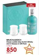 Bruichladdich Classic Laddie Islay Scotch Whisky and 2 Glasses in Gift Pack-750ml