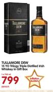 Tullamore Dew 15 YO Trilogy Triple Distilled Irish Whiskey In Gift Box-1x750ml