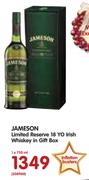 Jameson Limited Reserve 18 YO Irish Whiskey In Gift Box-1x750ml