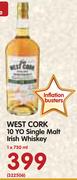West Cork 10 YO Single Malt Irish Whiskey-1x750ml