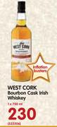 West Cork Bourbon Cask Irish Whiskey-1x750ml
