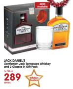 Jack Daniel’s Gentleman Jack Tennessee Whiskey And 2 Glasses In Gift Pack-1x750ml