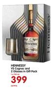 Hennessy VS Cognac And 2 Glasses In Gift Pack-1x750ml
