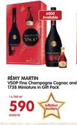 Remy Martin VSOP Fine Champagne Cognac And 1738 Miniature In Gift Pack-1x750ml