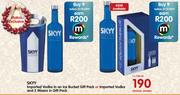 Skyy Imported Vodka In An Ice Bucket Gift Pack Or Imported Vodka And 2 Mixers In Gift Pack-750ml