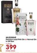 Musgrave Premium Local Pink Gin Or Normal Gin In Gift Box-1x750ml