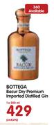 Bottega Back Dry Premium Imported Distilled Gin-1x500ml