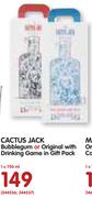 Cactus Jack Bubblegum Or Original With Drinking Game In Gift Pack-1x750ml