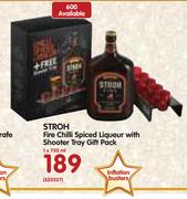 Stroh Fire Chilli Spiced Liqueur With Shooter Tray Gift Pack-1x750ml
