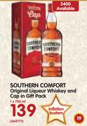 Southern Comfort Original Liqueur Whiskey And Cap In Gift Pack-1x750ml