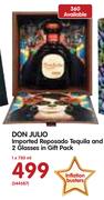 Don Julio Imported Reposado Tequila And 2 Glasses In Gift Pack-1x750ml