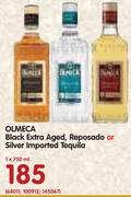 Olmeca Black Extra Aged/Reposado Or Silver Impoted Tequila-1x750ml
