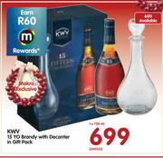 KWV 15 YO Brandy With Decanter In Gift Pack-1x750ml