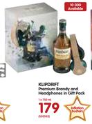 Klipdrift Premium Brandy And Headphones In Gift Pack-1x750ml