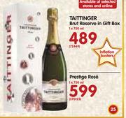 Taitinger Brut Reserve In Gift Box-1x750ml