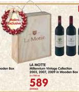 LA Motte Millennium Vintage Collection 2003/2007/2009 In Wooden Box-3x750ml