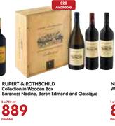 Rupert & Rothschild Collection In Wooden Box Baroness Nadine/Baron Edmond And Classique-3x750ml