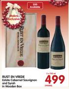 Rust EN Verde Estate Cabernet Sauvignon And Syrah In Wooden Box-2x750ml