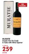 Muratie Ansela van De Caab In Tube With Wine Opener-1x750ml