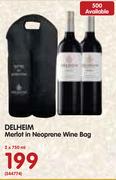Delhi Merlot In Neoprene Wine Bag-2x750ml