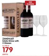 Zandvliet Estate Shiraz With 2 Glasses-2x750ml