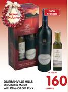 Durbanville Hills Rhinofields Merlot with Olive Oil Gift Pack-750ml