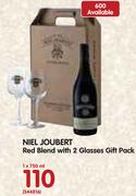 Niel Joubert Red Blend with 2 Glasses Gift Pack-750ml