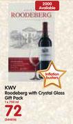 KWV Roodeberg with Crystal Glass Gift Pack-750ml