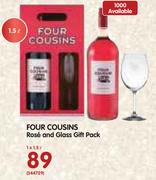 Four Cousins Rose and Glass Gift Pack-1.5Ltr