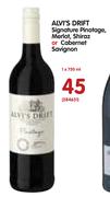 Alvi's Drift Signature Pinotage, Merlot, Shiraz or Cabernet Sauvignon-750ml