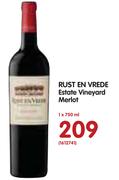 Rust EN Vrede Estate Vineyard Merlot-1x750ml