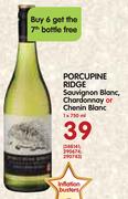 Porcupine Ridge Sauvignon Blanc, Chardonnay or Chenin Blanc-750ml