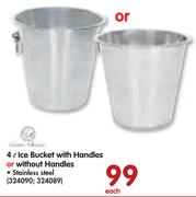 4Ltr Bucket With Handles Or Without Handles-Each