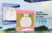 Yardley White Satin Or Lace Eau De Toilette-100ml Each