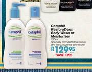 Cetaphil Restoraderm Body Wash Or Moisturiser - 295ml Each