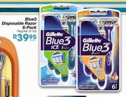 Blue3 Disposable Razor 6-Pack Regular Or Ice-Each