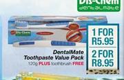 Dis-Chem DentalMate Toothpaste Value Pack - 1 x 120gm