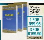 Lifestyle Nutrition Nutriall Tablets-3x100's